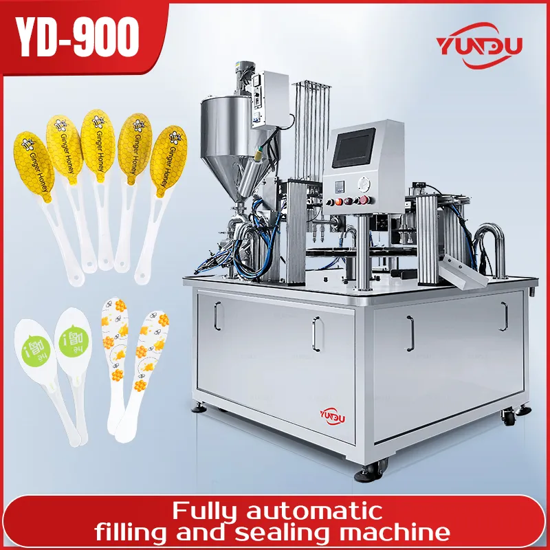 Aluminum Foil Plastic Bottle Sealing Machine Lid Sealer Cup Cup Filling and Sealing Machine Jelly Cup Sealing Machine Spoon Cup Filling Sealing