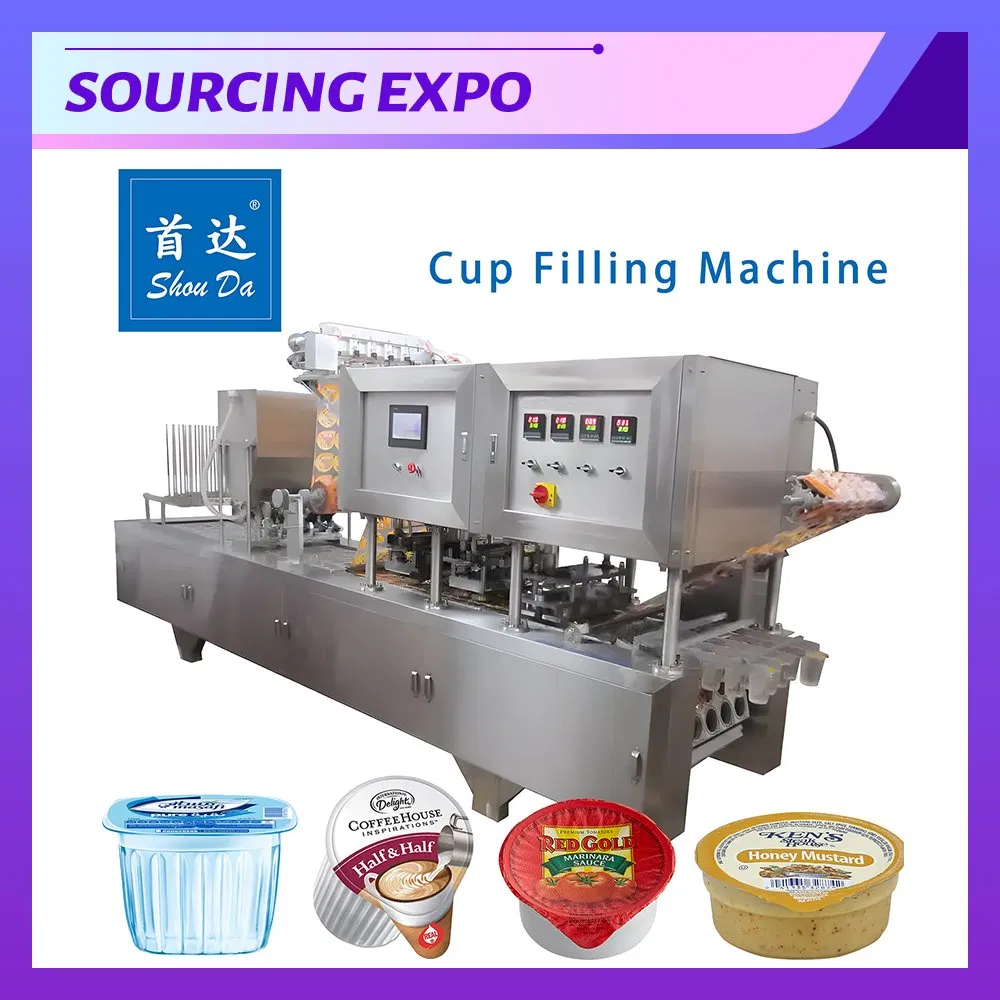 Automated Food Packaging High-Speed Fruit Granule Jelly Cup Filling and Sealing Machine Line