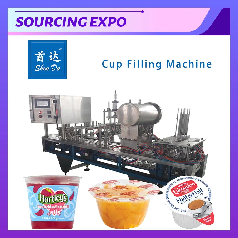 Automated Food Packaging High-Speed Fruit Granule Jelly Cup Filling and Sealing Machine Line