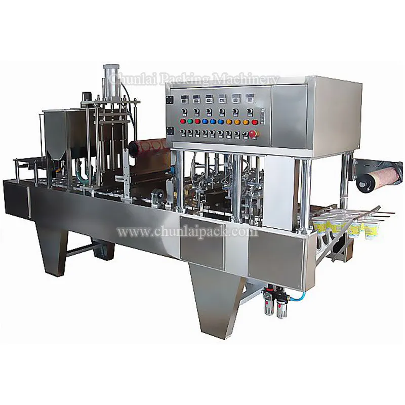 Automatic Fruit Juice Jelly Pudding Cup Filling Sealing Machine