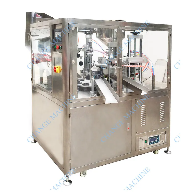 Automatic Jelly Cream Paste Lotion Tubes Filling Ultrasonic Sealing Machine