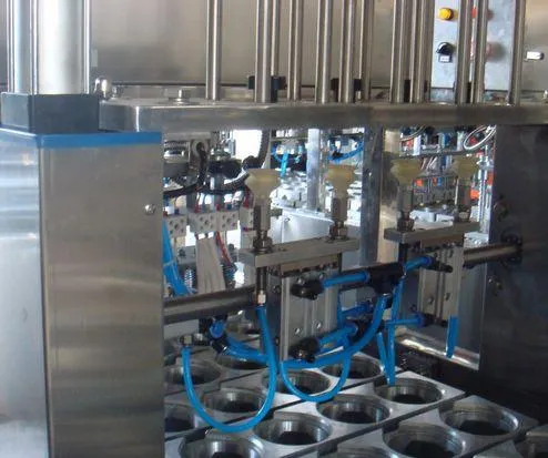 Automatic Paper Plastic Cups Filling and Sealing Machine for Water Juice Jelly Yogurt Production Line