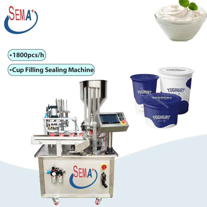 Automatic Plastic Cup Filling and Sealing Machine for Mango Juice Jam Jelly Sauce Jelly Cup Filler Sealer