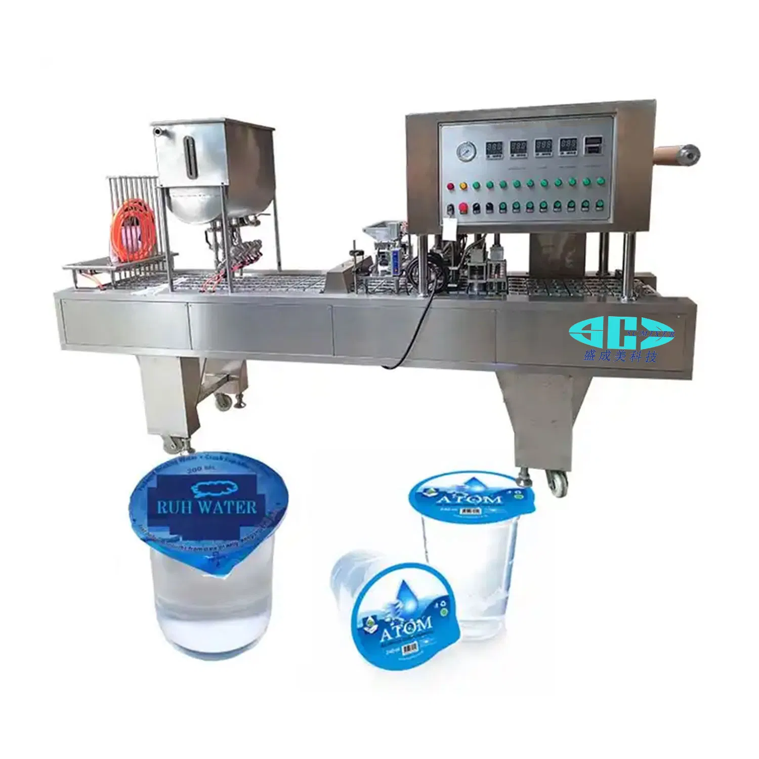 Factory Industrial Milk Juice Yogurt Jelly Cup Filling Sealing Packing Machine Plant
